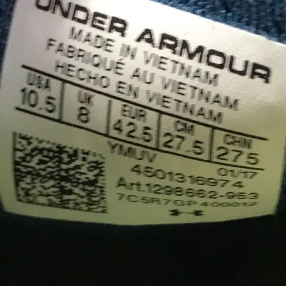 Under Armour Speedform Gemini 3 Blue Running Shoes 1298662-953 Women’s Size 10.5 - Picture 11 of 12